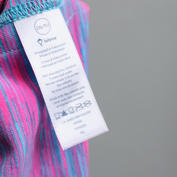 Ivivva Pink Blue Space Dye Village Chill Vinyasa Multi-Wear Wrap Scarf - Picture 5 of 6
